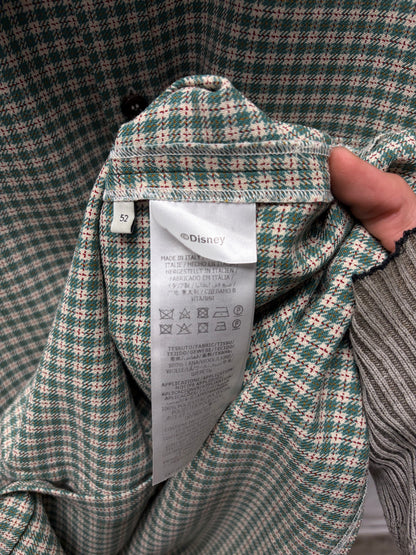 Gucci x Disney ‘Mickey Mouse’ Green Gingham Plaid Short Sleeve Shirt