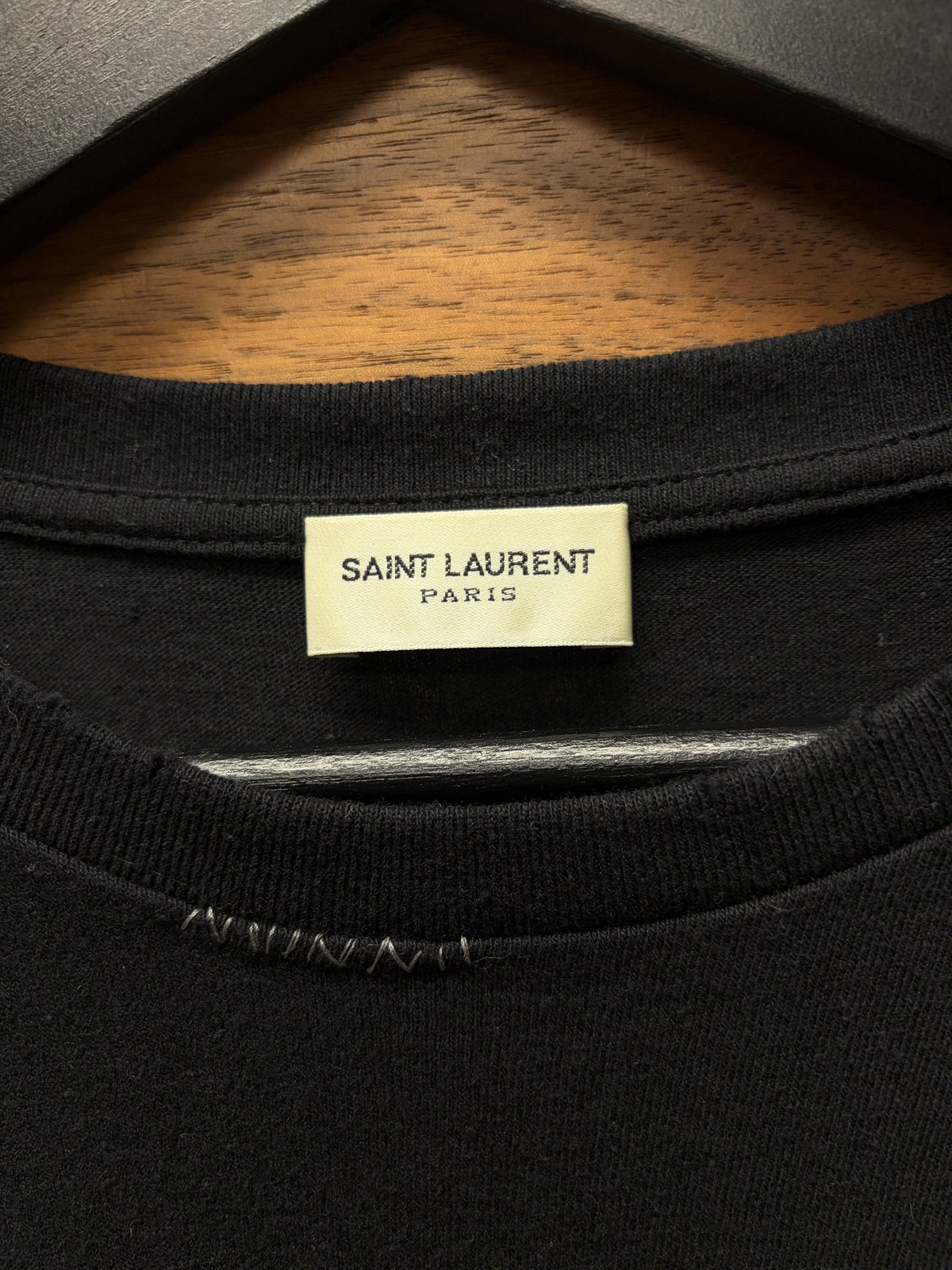 SS2022 Saint Laurent ‘Smoking Heart’ Black Single Stitch Graphic T-Shirt
