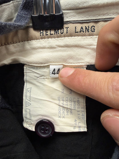 Vintage Helmut Lang Light Cotton Belt Cinch Slim Cut Trousers