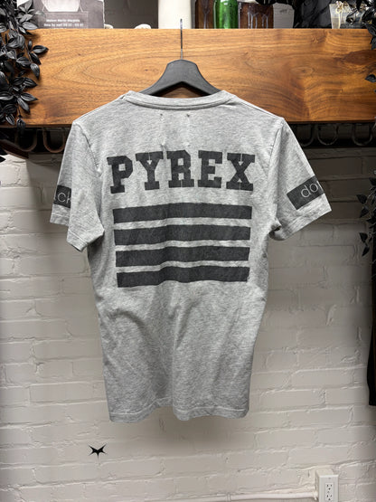 Pyrex Grey/Black ‘Chest Logo’ Graphic T-Shirt
