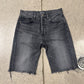 2018 Balenciaga ‘Washed Black’ Cutoff Denim Shorts