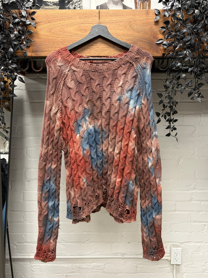 Acne Studios Tie Dye ‘Cable Knit’ Sweater