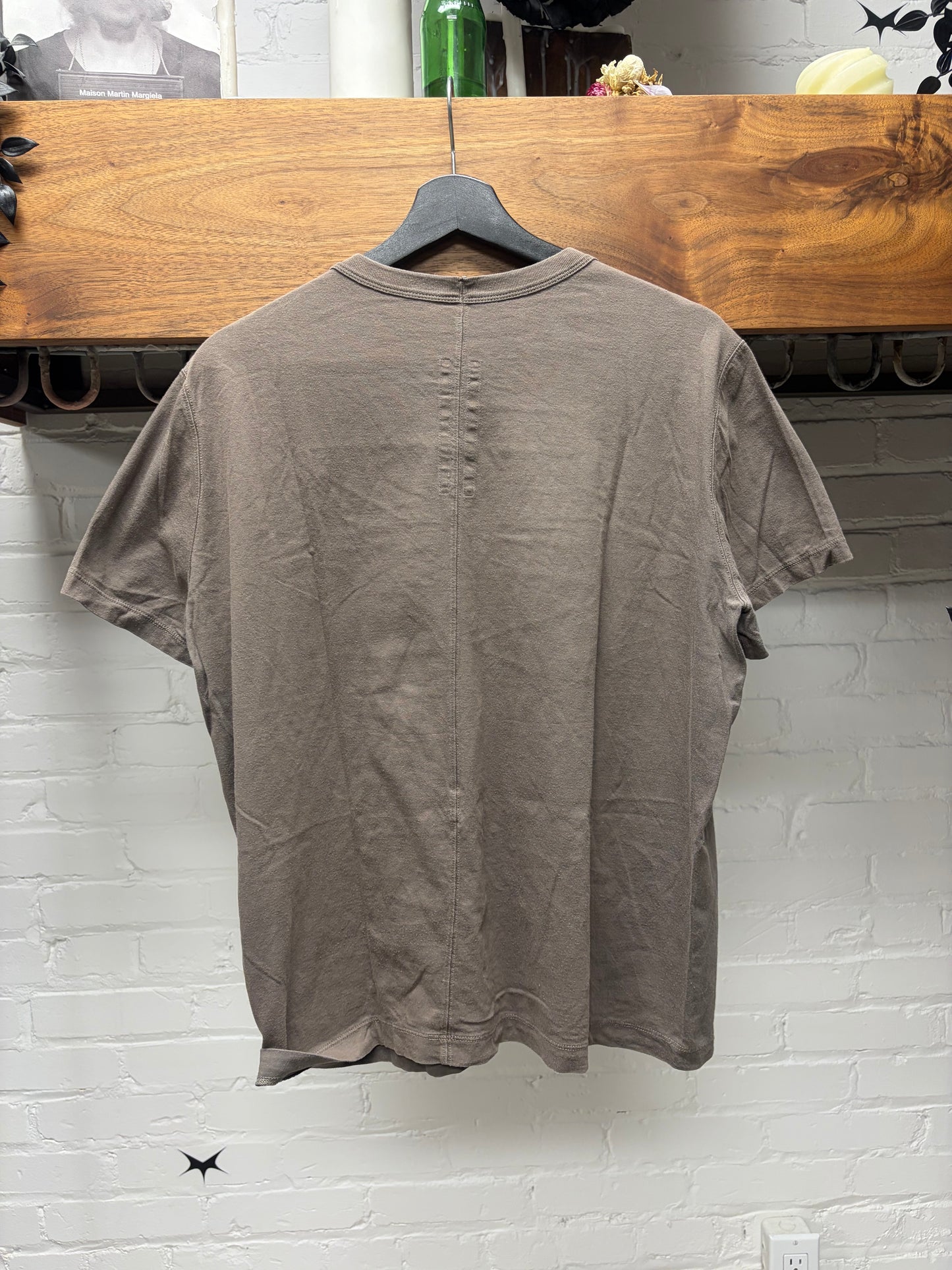 Rick Owens Mainline Dust Cropped ‘Level’ Short Sleeve T-Shirt