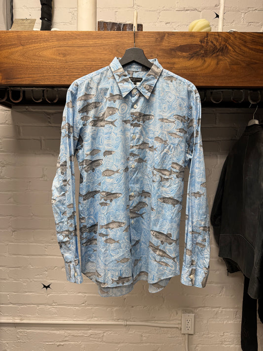 SS2016 Comme Des Garçons Homme Plus ‘Fish Print’ Button Up Shirt