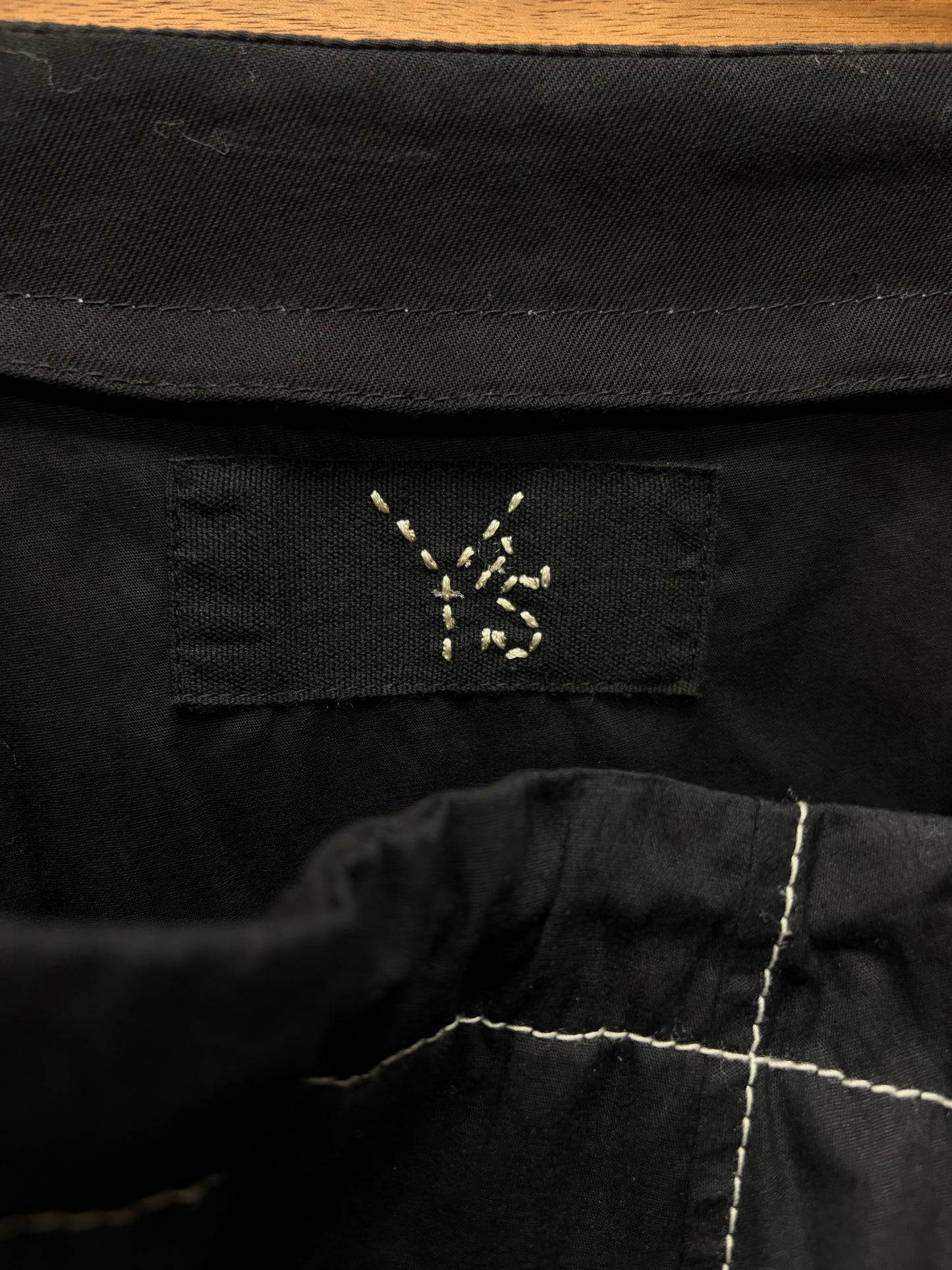 Yohji Yamamoto ‘Y’s’ Contrast Stitch Black Sarousel Shorts