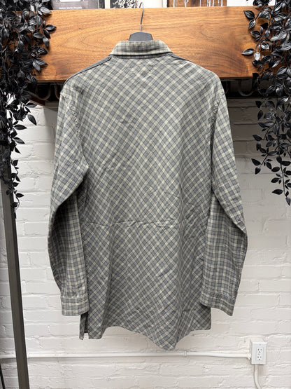 Yohji Yamamoto Pour Homme ‘Shoulder Panel’ Gingham Plaid Button Up Shirt