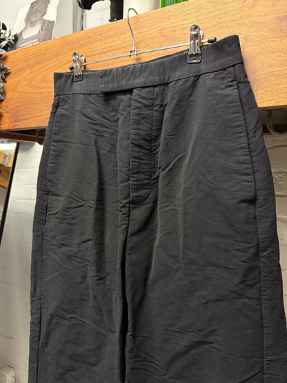 SS2018 Rick Owens ‘Dirt’ Distressed Black Wide Leg ‘Security’ Trousers