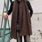 Vintage Rivet Pierced Brown Scarf