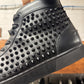 Christian Louboutin Classic Red Bottom ‘Junior Spike’ High Top Sneakers