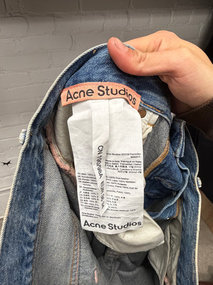Acne Studios ‘2021M’ Mud Washed Blue Flared Denim