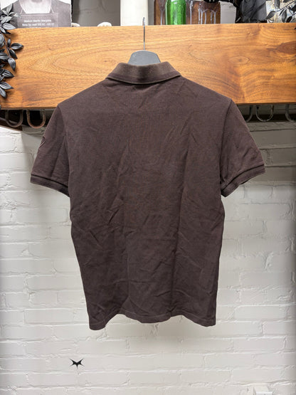 Gucci by Frida Giannini ‘Crest Logo’ Dark Brown Cotton Polo