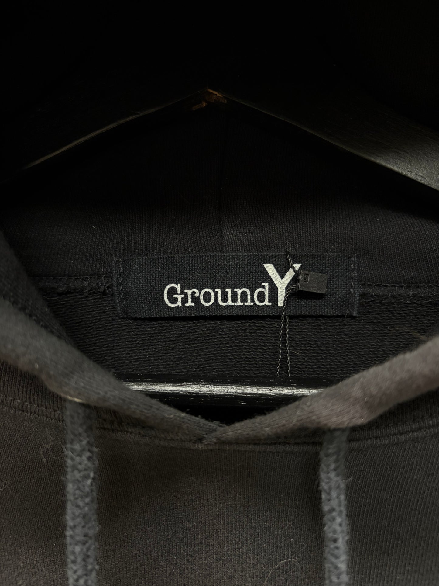 Yohji Yamamoto ‘Ground Y’ Logo Black Pullover Hoodie