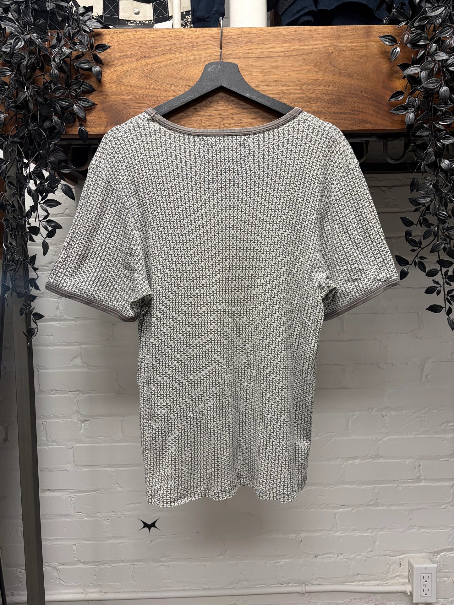 Maison Martin Margiela ‘Diamond Print’ Pocket Grey Cotton T-Shirt