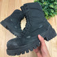 Balenciaga ‘Strike’ Distressed Suede Combat Boots