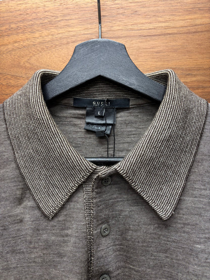 Vintage Gucci 70s Style ‘G’ Embroidered Logo Piqué Polo
