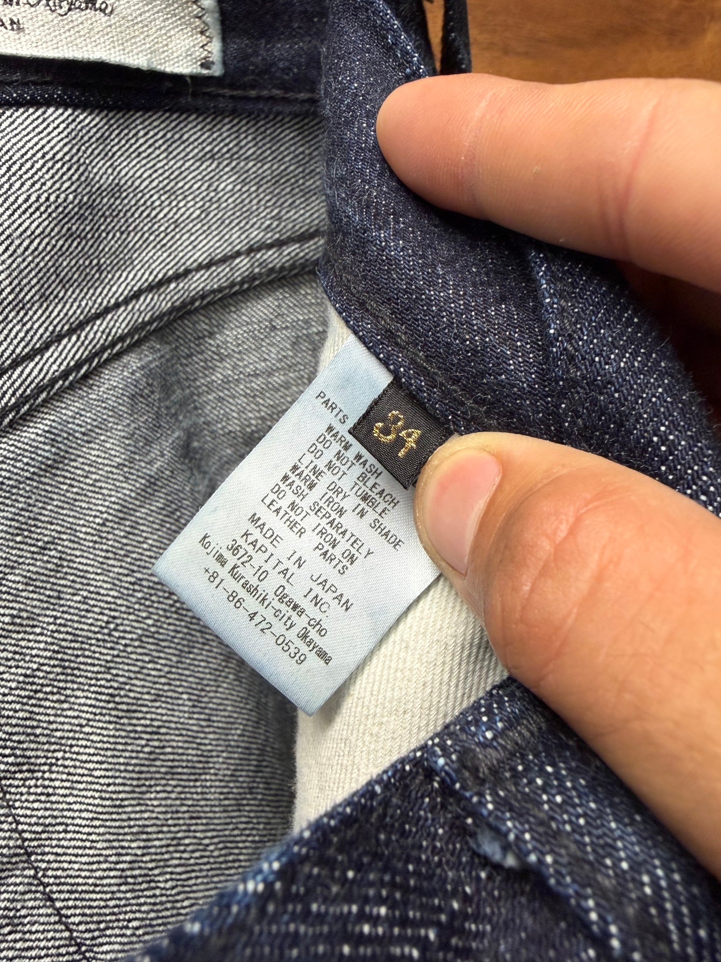 Kapital Dark Indigo Blue 14oz ‘5P TH’ Selvedge Bootcut Denim