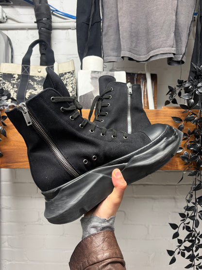 Rick Owens ‘Abstract Sole’ Black Leather High Top Sneakers