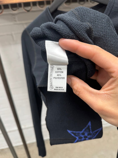 Chrome Hearts ‘Thermal’ Black/Blue Star Logo Long Sleeve Shirt