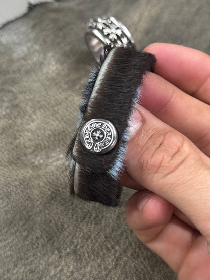 Chrome Hearts Pony-Hair ‘Spike’ 925 Silver Bracelet