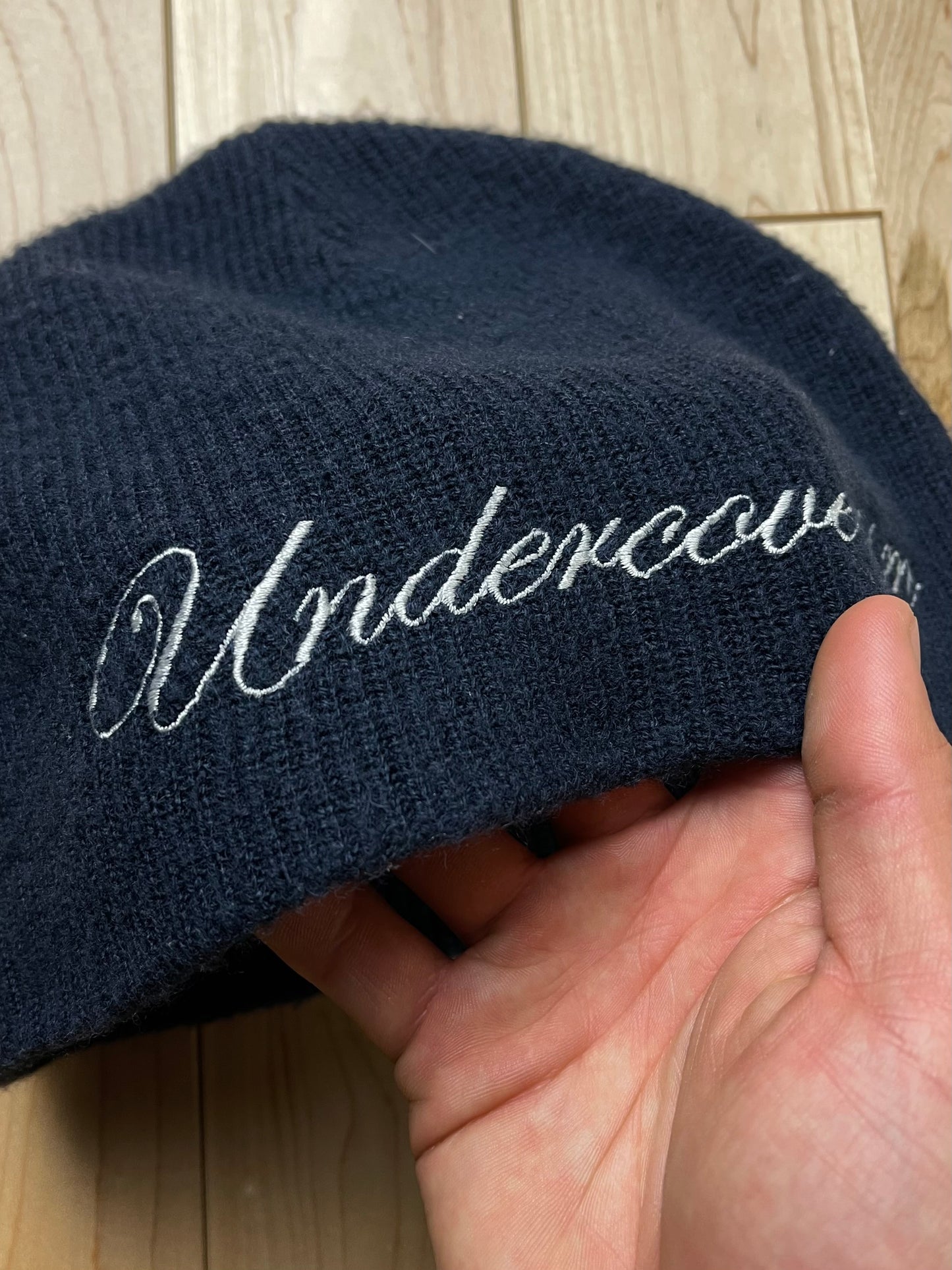 Autumn Winter 2006 Undercover Cursive Logo Ribbed Beanie