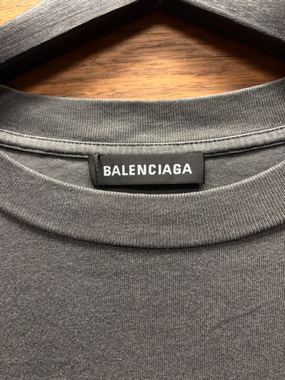 SS2017 Balenciaga ‘Paris Skyline’ Washed Black Cotton Graphic T-Shirt