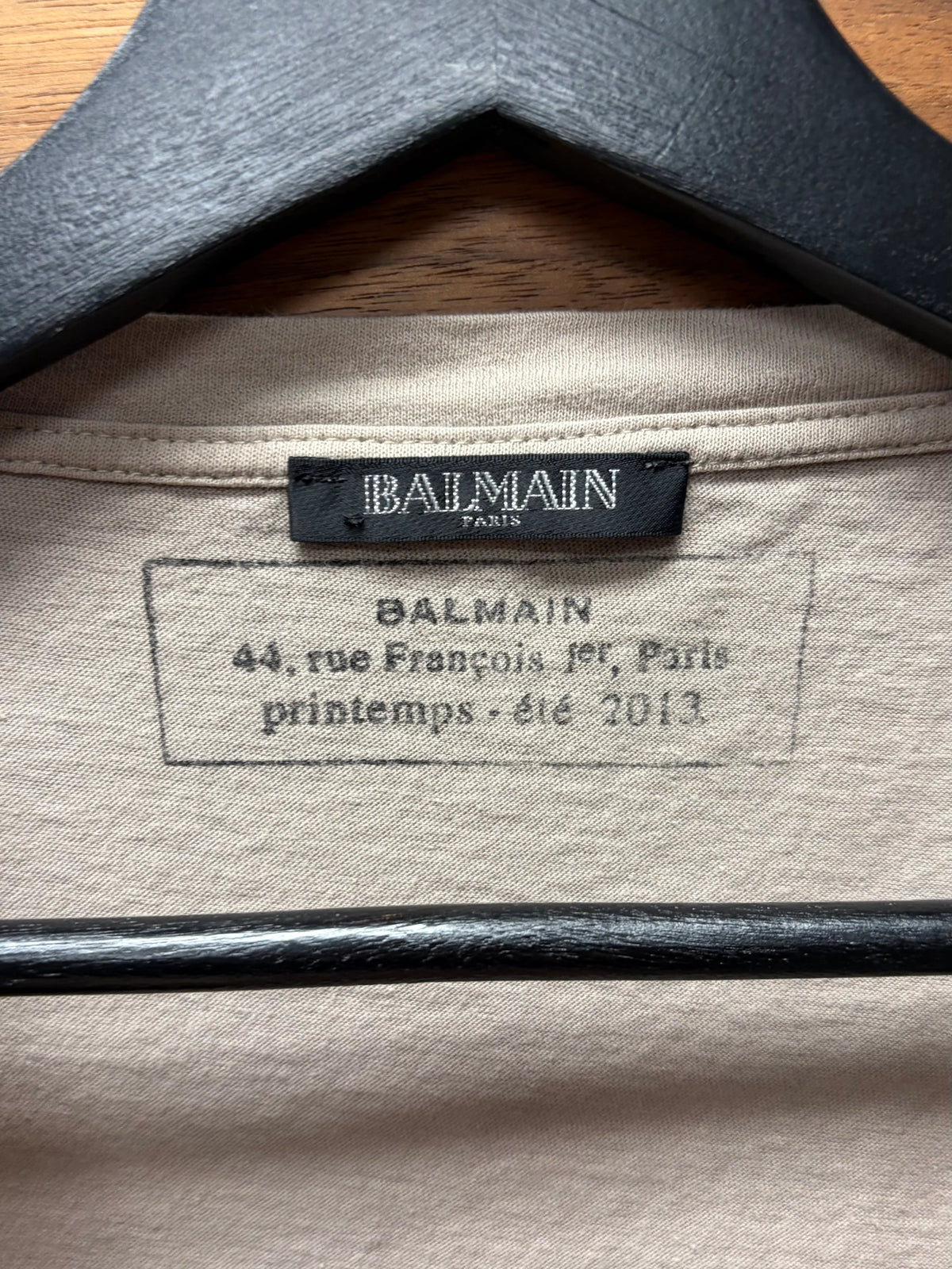 SS2012 Balmain ‘Lion Crest’ Light Cotton Chest Logo T-Shirt