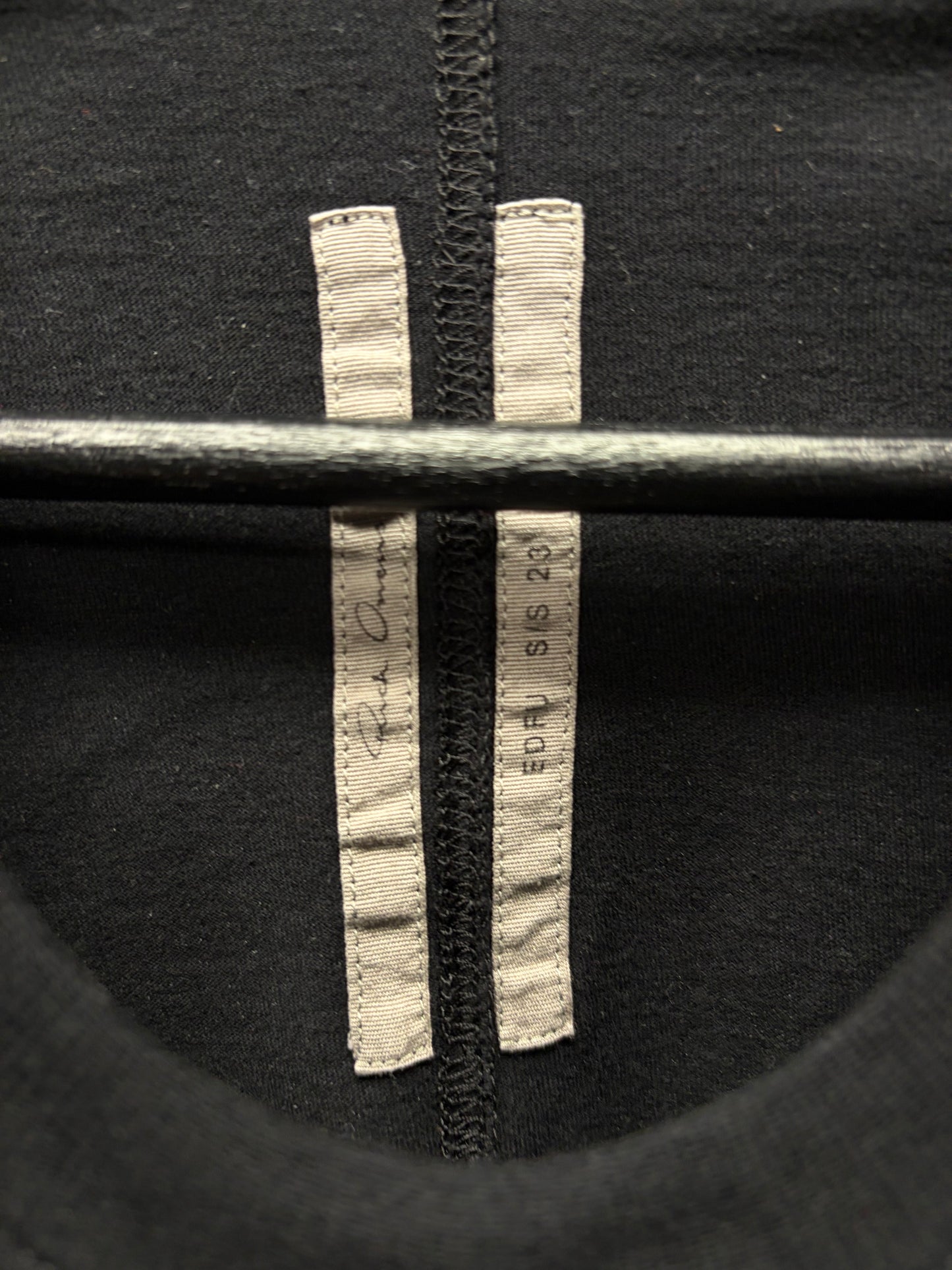 SS2023 Rick Owens ‘Edfu’  Black ‘Level’ Short Sleeve Shirt