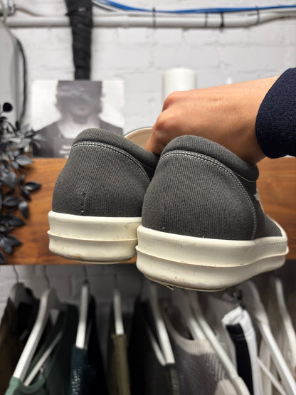 Rick Owens Grey Canvas ‘Vans’ Low Top Sneakers