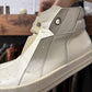 Rick Owens ‘Island Dunk’ Milk White Leather Sneakers