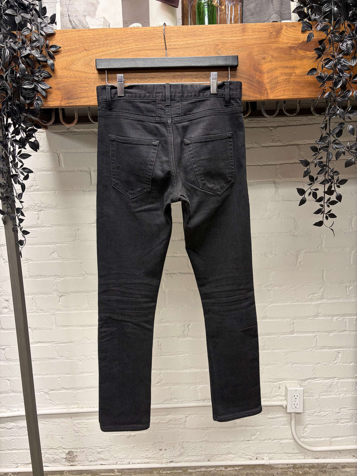 AW2014 Saint Laurent by Hedi Slimane ‘Crash’ Black Distressed Skinny Jeans
