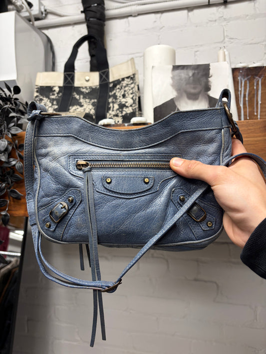 Balenciaga ‘Hip Motocross’ Classic Blue Crossbody Side Bag