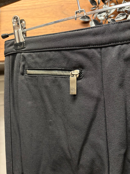 Vintage Gucci Flared Zip-Leg Opening Black Nylon Trousers