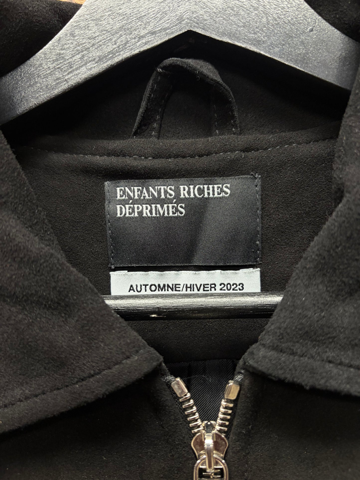 Enfants Riches Deprimes Black Suede Cropped Western Jacket