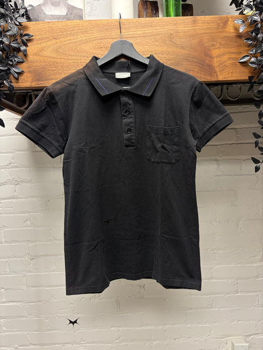 Dior Homme Embroidered ‘Bee Logo’ Black/Blue Polo