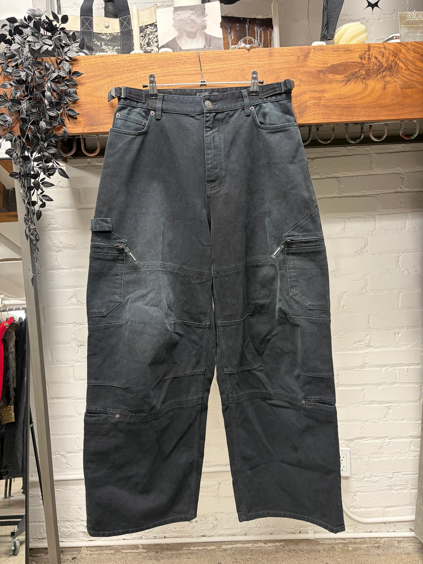 AW2024 Balenciaga ‘Heavyweight Carpenter’ Over-Washed Blue Wide Leg Denim