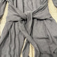 2000s Rick Owens ‘Lilies’ Dark Grey Tie Up Cardigan