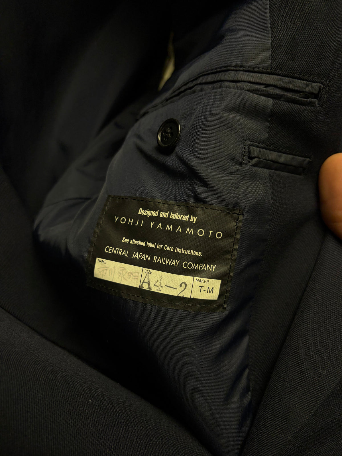 Vintage Yohji Yamamoto ‘Central Railway Japan Company’ Train Staff Uniform Full Blazer and Pants Set