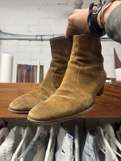 Saint Laurent Brown Suede ‘Wyatt’ Boots