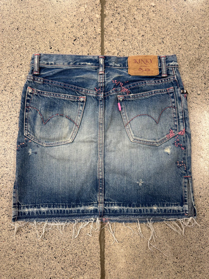 2000s Hysteric Glamour ‘Love Buzz’ Denim Mini Skirt