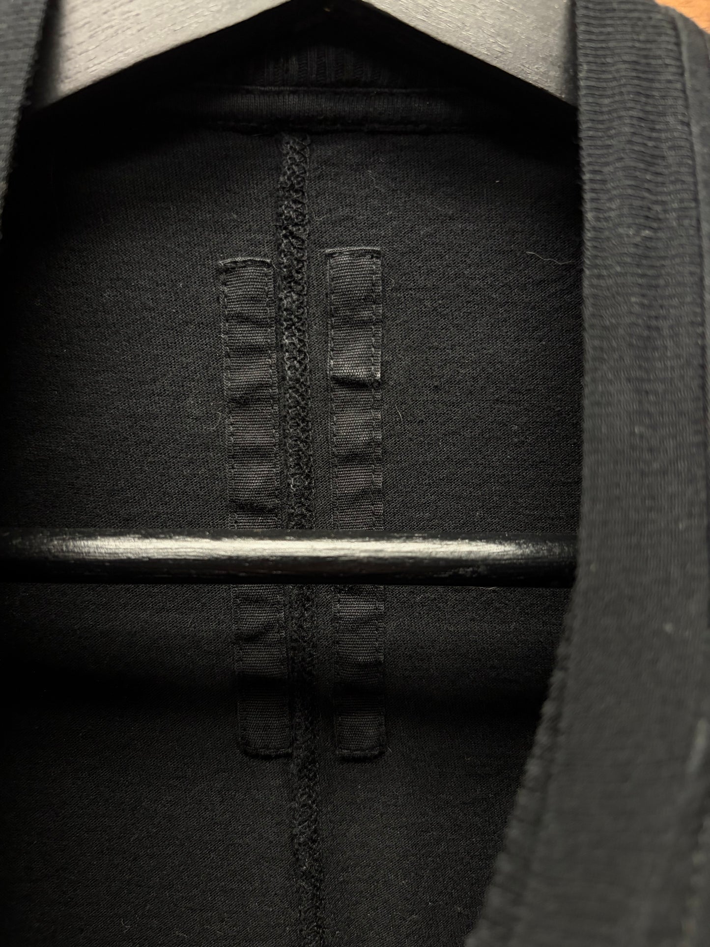 Rick Owens ‘Hustler’ Layered Black Long Sleeve Shirt