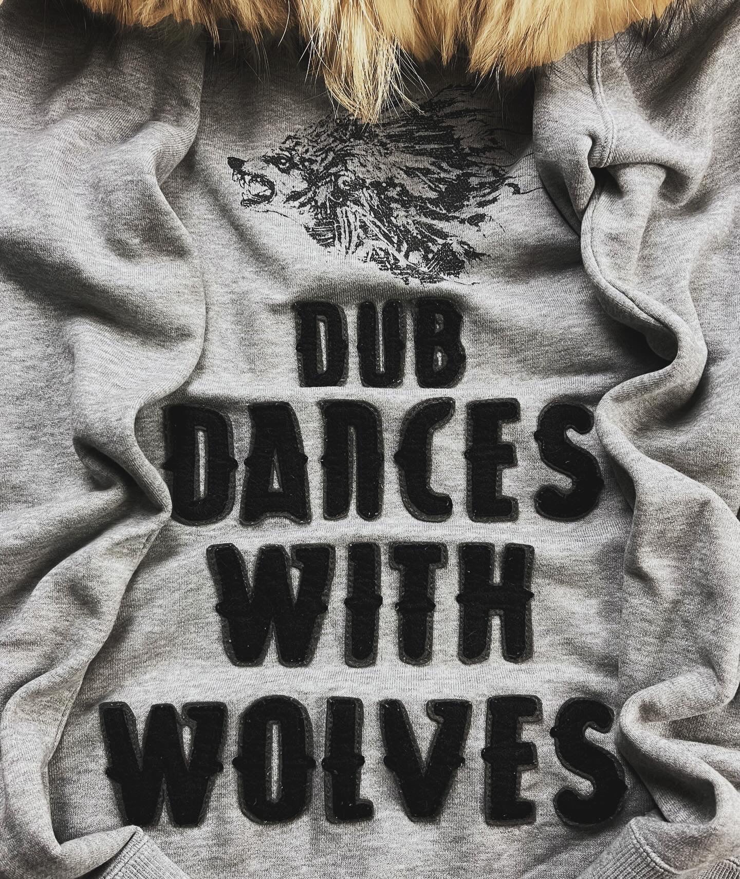 2000s LGB 'Dub Dance With Wolves' Fur Pullover Hoodie