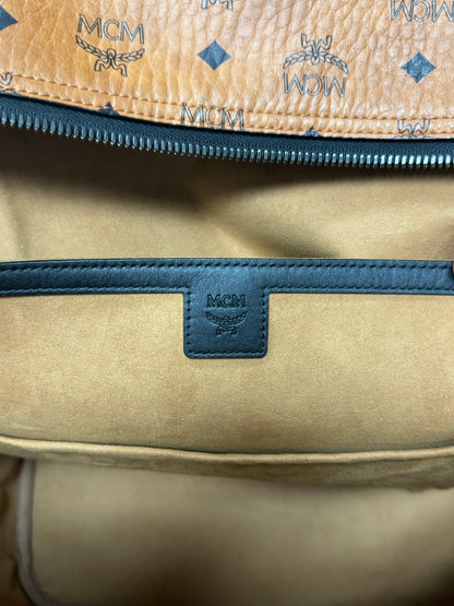 MCM Brown Monogram Leather Backpack