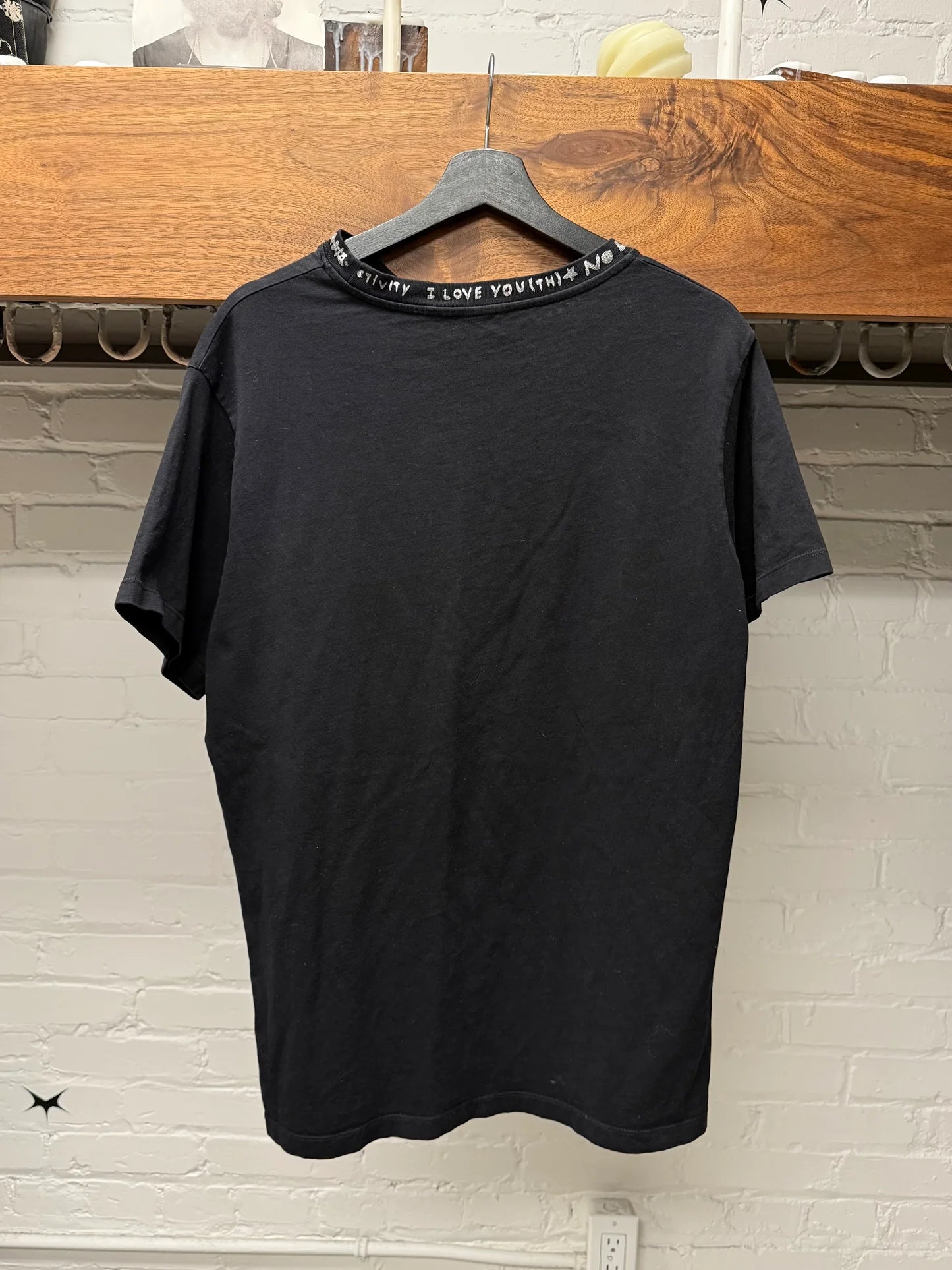 AW2020 Raf Simons ‘Solar Youth’ Flag Patch Black T-Shirt