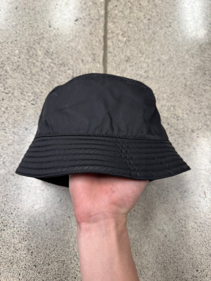 Prada Saffiano Black Nylon Bucket Hat