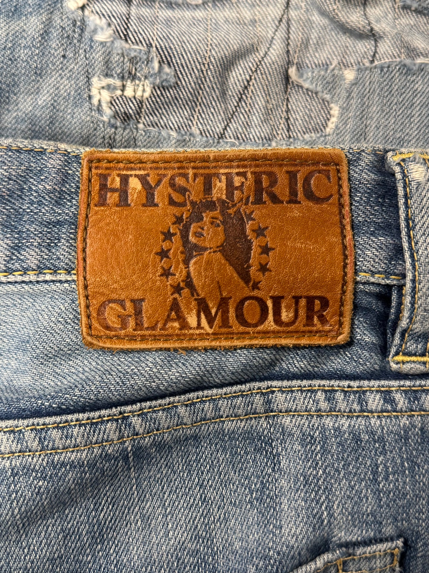 Hysteric Glamour ‘Studded’ Distressed Blue Skinny Denim
