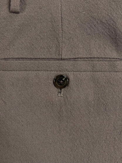Rick Owens Mainline Virgin Wool ‘Dust’ Brown Cropped Pants