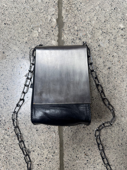 2000s Dirk Bikkembergs ‘Chain’ Top Closure Metal Bag