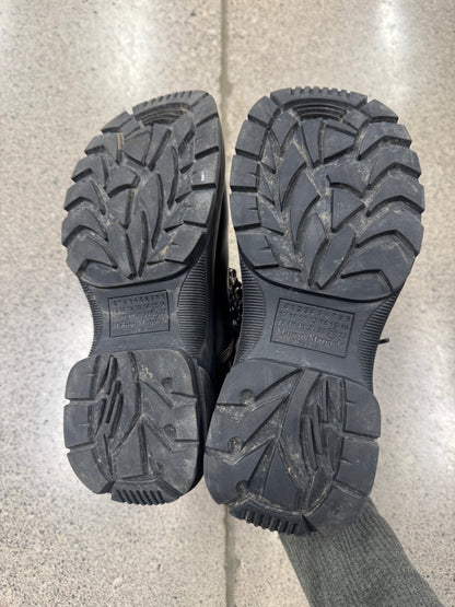 Maison Margiela Black Patent Leather Hiking Boots