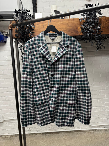 2018 Comme Des Garçons Black Plaid Blazer