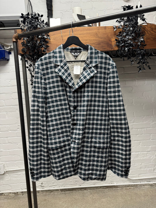 2018 Comme Des Garçons Black Plaid Blazer